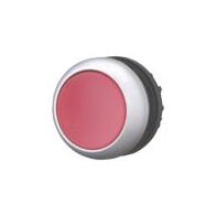 Illuminated Push Button Switch | Momentary Actuator | Red LED | Titanium Bezel by Eaton