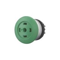 Mushroom Push Button Switch | Momentary Action | Green Color | Titanium Bezel by Eaton