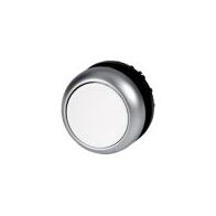 M22 Flat Momentary Pushbutton | White Button | Titanium Bezel | RMQ-Titan by Eaton