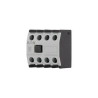 4 Pole Auxiliary Contact Module | 4 N/O Contacts | Rated 10 A at 24 V DC | Finger-Proof Protection by Eaton