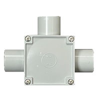 32mm 3 Way Adaptable Junction Box | Shallow Design | High-Quality Plastic | Versatile Conduit Connections by GTS