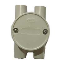 25mm Shallow Junction Box H Style | Durable Plastic or Metal | Easy Conduit Connections | Compact Design by GTS