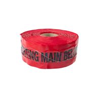 Detectable Fire Mains Warning Tape | 100mm Width | 250m Length | Red by GTS