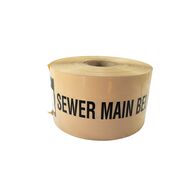 Sewer Warning Tape 500m | Non-Detectable | Beige Color for Clear Identification by GTS