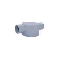 Two Way Shallow Junction Box 25mm | Durable Plastic | Compact Design & Easy Conduit Branching by GTS