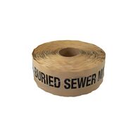 Detectable Sewer Main Warning Tape | 250m Length | Beige Color & Excavation Alert | GTS