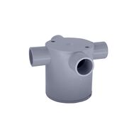 20mm Four Way Deep Junction Box | Durable Plastic | Ideal for Electrical Conduit | GTS