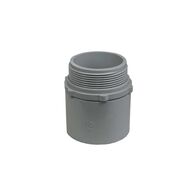 40mm Plain to Screwed Adaptor with Locknut | Secure Fitting | Ideal for Electrical Conduit | GTS