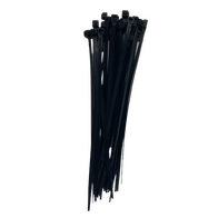 Nylon Cable Tie 200mm x 4.8mm | UV Protected & Flame Retardant | 100 Pack | Black by Tesla Components