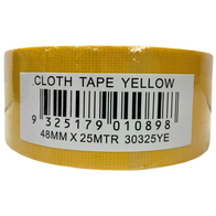 Cloth Tape Yellow 48mm | Strong Adhesion & High Durability | Multi-Surface Use by CW Brands