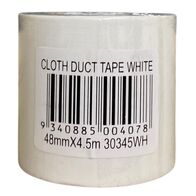 Cloth Tape White 48mm | Strong Adhesion & High Durability | Multi-Surface Use by CW Brands