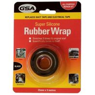 Silicone Rubber Wrap Tape | Self-Fusing | Moisture & Heat Resistant | Black by CW Brands
