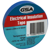 Electrical Tape Blue 0.18mm | 19mm Width | Flame Retardant & High Adhesion | 20m by CW Brands