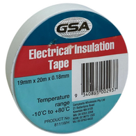 Electrical Tape White | 0.18mm Thickness | 19mm Width | Flame Retardant by CW Brands
