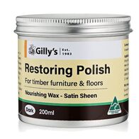 Restoring Polish for Dark Wood & Leather | 200ml | Conceals Scratches & Restores Luster | Long-Lasting Protection by CW Brands