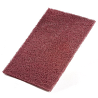 Medium Scouring Pad | Woven Polyester | Rust & Paint Removal | Curved Surface Adaptability | Maroon by CW Brands