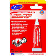 High Strength Threadlocker Red | 6ml Volume | Locks Bolts Up to 25mm | Chemical Resistant by CW Brands