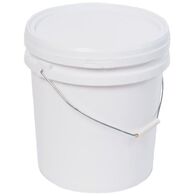 20L White Plastic Bucket with Lid | Durable Material | Versatile Use | Secure Storage by CW Brands