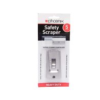 Safety Scraper Knife with Retractable Blade & 5 Replacement Blades | Ergonomic Design | CW Brands