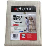Heavy Duty Canvas Drop Cloth | 9-Ounce Material | Spill Resistant | 15' x 12' by CW Brands