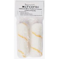 Mini Fabric Roller Cover 100mm | High-Quality Material | 2-Pack | Gold Stripe by CW Brands