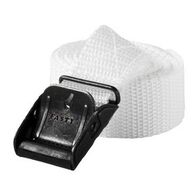 Lashing Strap 1M x 25MM | UV-Resistant Polypropylene | Steel Buckles | 10 Pack | White by CW Brands