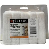 Micro Fibre Paint Roller Covers 100mm | 10 Pack | Durable & High-Quality | Fits Most Roller Frames by CW Brands
