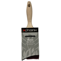 Wall Paint Brush 75mm | Nylon Polyester Blend | Stiff Filaments & Stainless Steel Ferrule | CW Brands