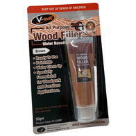 Wood Filler Brown 50g | Ready-Mixed & Paintable | Easy Water Cleanup by CW Brands