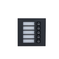 IP Apartment Intercom 5 Button Module | Easy Visitor Selection | Black Design | Compatible with Dahua Pro Series by Dahua