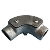 Conduit Fitting Inspection Elbow | Galvanized Steel & 316 Stainless Steel | Push On Locfit Design by United Manufacturers Australia