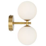 FELTON 2 LIGHT WALL LIGHT ANTIQUE GOLD
