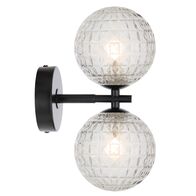 FELTON 2 LIGHT WALL LIGHT BLACK