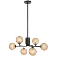 FELTON 6 LIGHT PENDANT BLACK