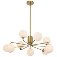 FELTON 9 LIGHT PENDANT ANTIQUE GOLD