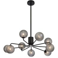 FELTON 9 LIGHT PENDANT BLACK