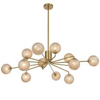 FELTON 12 LIGHT PENDANT ANTIQUE GOLD
