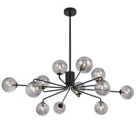 FELTON 12 LIGHT PENDANT BLACK
