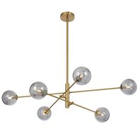 GASTON 6 LIGHT PENDANT ANTIQUE GOLD