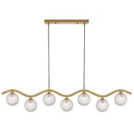 ORTON 7 LIGHT PENDANT ANTIQUE GOLD