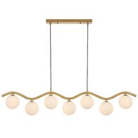ORTON 7 LIGHT PENDANT ANTIQUE GOLD