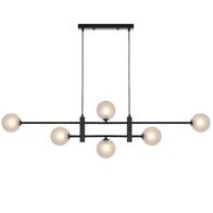 TYSON 6 LIGHT PENDANT BLACK