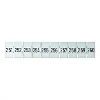 Terminal Marker Strip 251-260 To Suit 2.5mm