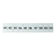 Terminal Marker Strip 181-190 To Suit 4.0mm