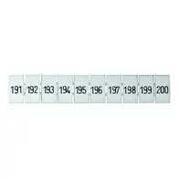 Terminal Marker Strip 191-200 To Suit 4.0mm