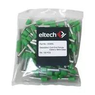 Single Cord End Ferrule 6.0mm x 18mm Green