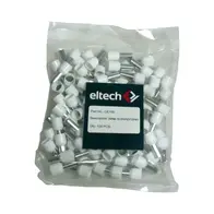 Single Cord End Ferrule 16mm x 12mm White