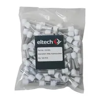 Single Cord End Ferrule 16mm x 18mm White