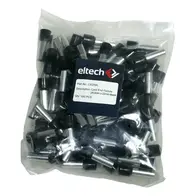 Single Cord End Ferrule 25mm x 22mm Black