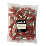 Single Cord End Ferrule 35mm x 25mm Red